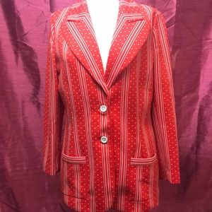 ACT lll polka dot and striped blazer